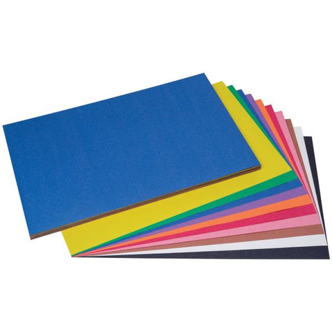 Prang SunWorks Construction Paper, 50 lb Text Weight, 12 x 18, Assorted Colors, 50 Sheets/Pack, 25 Packs/Carton