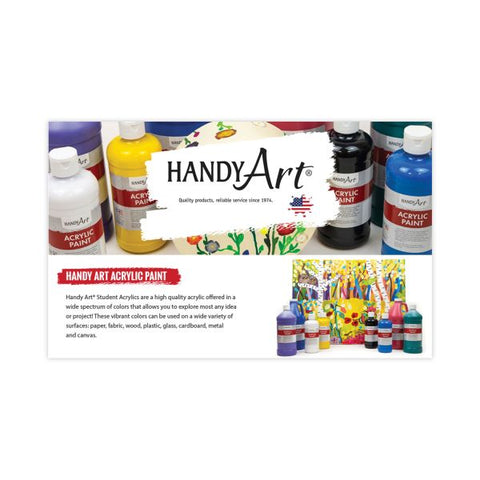 Handy Art Acrylic Paint, Yellow, 64 oz Bottle