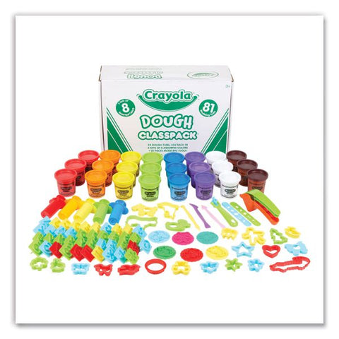 Crayola Dough Classpack, 3 oz, 8 Assorted Colors with 81 Modeling Tools