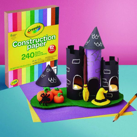 Crayola Construction Paper, 9 x 12, Assorted Colors, 240 Sheets/Pack