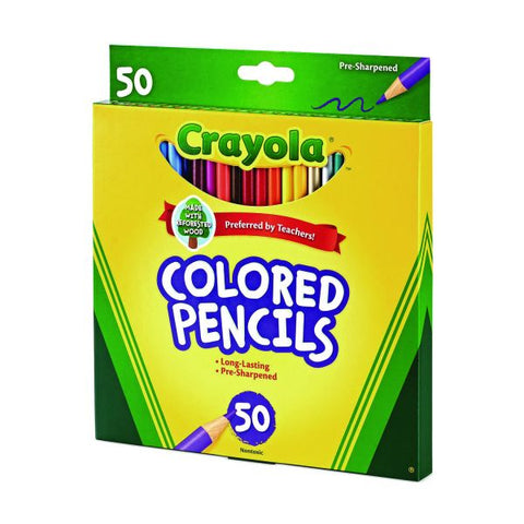 Crayola Colored Pencils, Assorted Colors, Box Of 50 Color Pencils