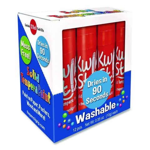 TPG Creations Kwik Stix Single Color Pack, 0.7" x 3.5", Red, 12/Pack, 12 Packs/Carton