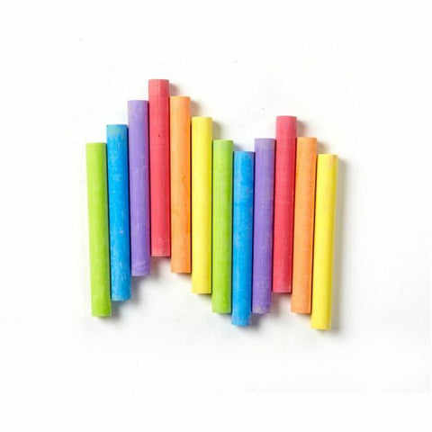 Crayola Colored Chalk, 3-5/16", Assorted Colors, Box Of 12 Pieces