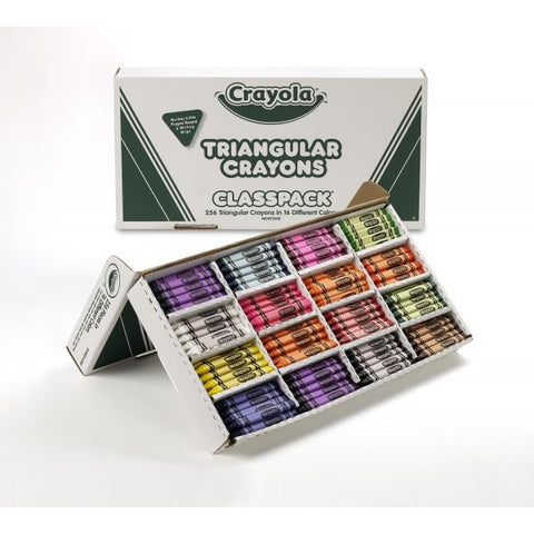 Crayola Classpack Triangular Crayons, 16 Colors, 256/Carton