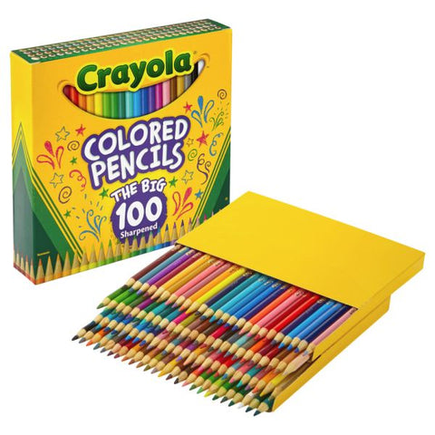 Crayola Colored Pencils, Assorted Colors, Set Of 100 Pencils