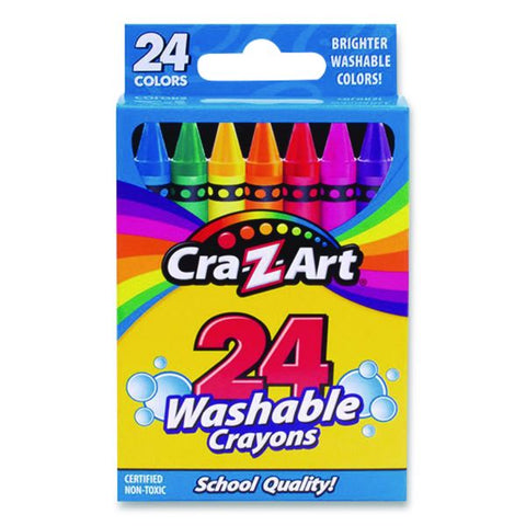 Cra-Z-Art Washable Crayons, Assorted, 24/Pack