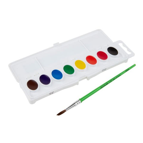 Crayola Washable Watercolor Set With Brush, Assorted Colors