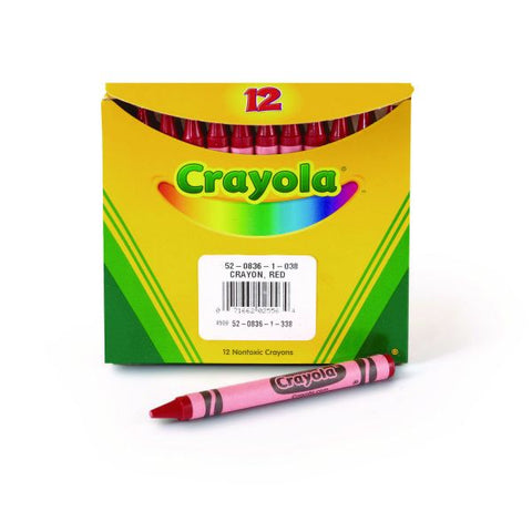 Crayola Bulk Crayons, Red, 12/Box