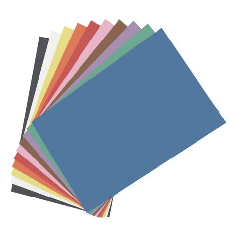 Construction Paper, 12" x 18", 100% Recycled, Assorted Colors, Pack Of 50 Sheets