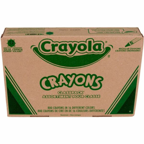 Crayola Classpack Standard Crayons, 16 Assorted Colors, Pack Of 800 Crayons