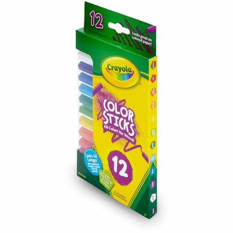 Crayola 12 Color Sticks Woodless Colored Pencils