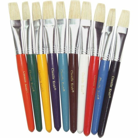 ChenilleKraft Color Coded Flat Stubby Brushes