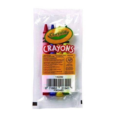 Crayola Cello Crayons, Assorted Colors, 4 Crayons Per Pack, Carton Of 360 Packs