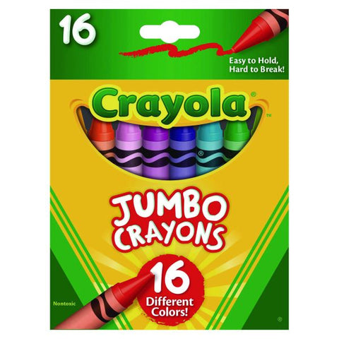 Crayola Jumbo Crayons, Assorted, 16/Box