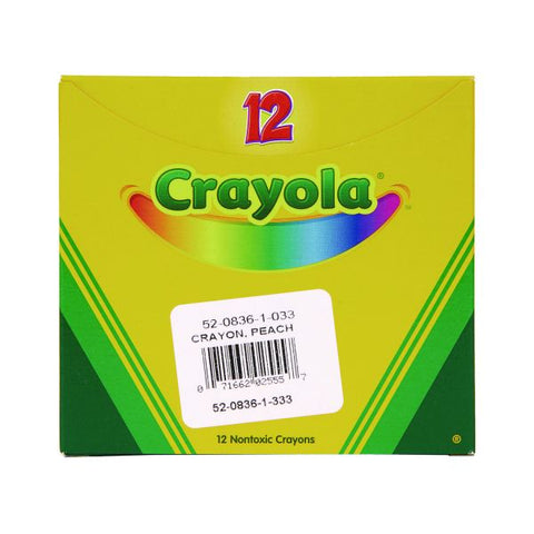 Crayola Bulk Crayons, Peach, 12/Box