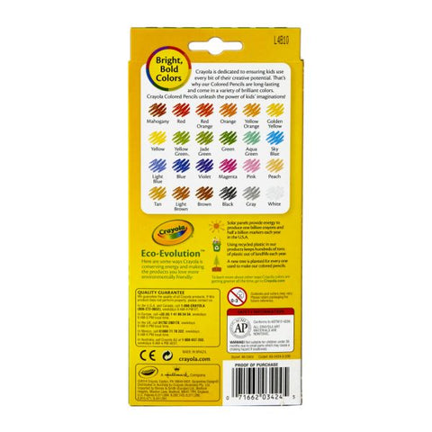 Crayola Erasable Colored Pencils, Assorted Colors, Pack Of 24 Colored Pencils