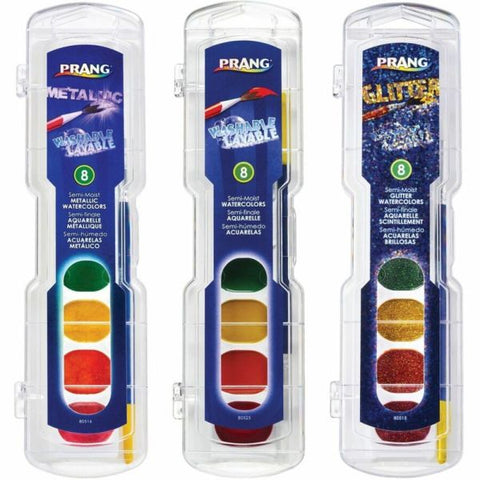 Prang Semi-Moist Watercolors Master Pack - 0.10 fl oz - 36 / Carton - Assorted