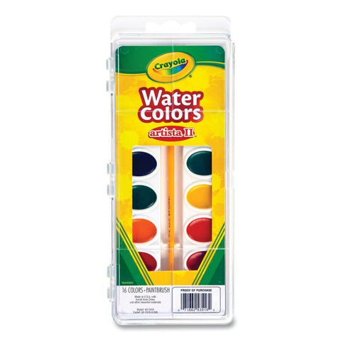 Crayola Watercolor Mixing Set, 7 Assorted Colors, Palette Tray