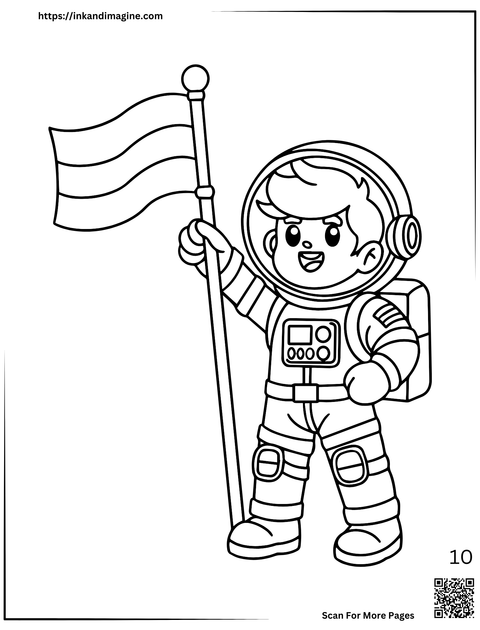 Space Coloring Page 10