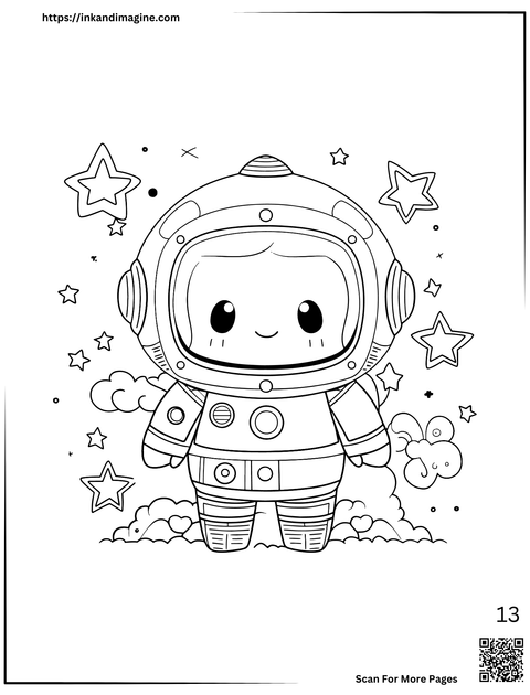 Space Coloring Page 13