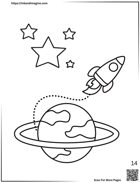 Space Coloring Page 14