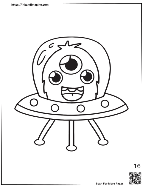 Space Coloring Page 16