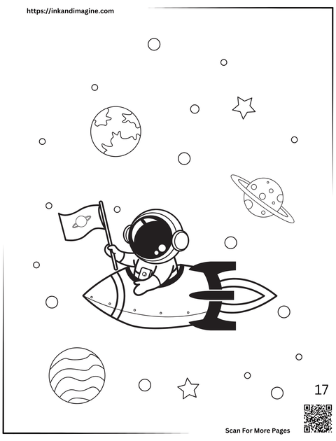 Space Coloring Page 17