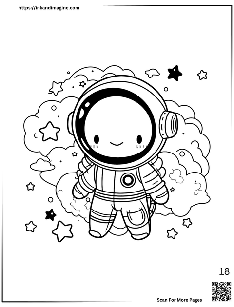 Space Coloring Page 18
