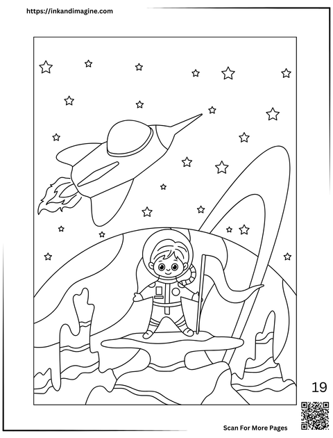 Space Coloring Page 19