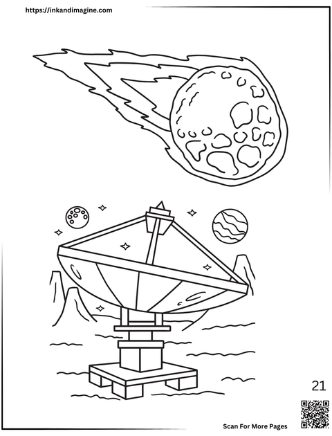 Space Coloring Page 21
