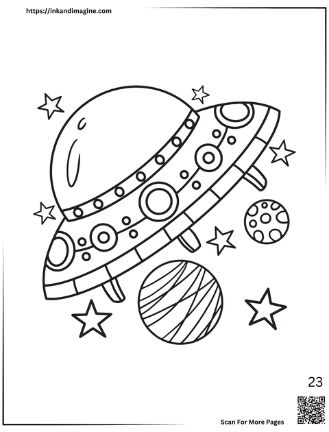 Space Coloring Page 23