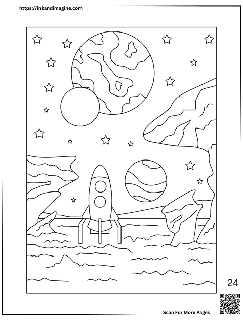 Space Coloring Page 24