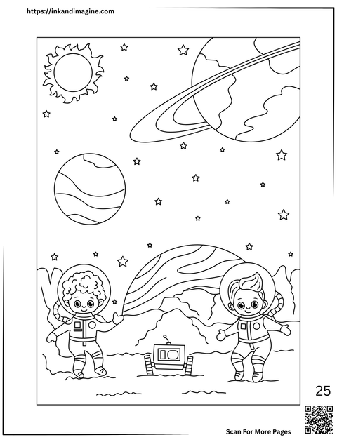 Space Coloring Page 25