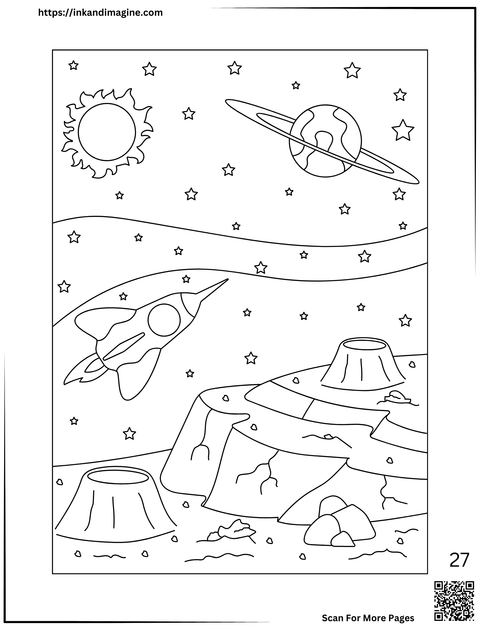 Space Coloring Page 27