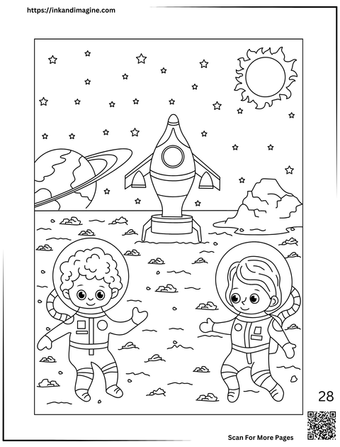 Space Coloring Page 28