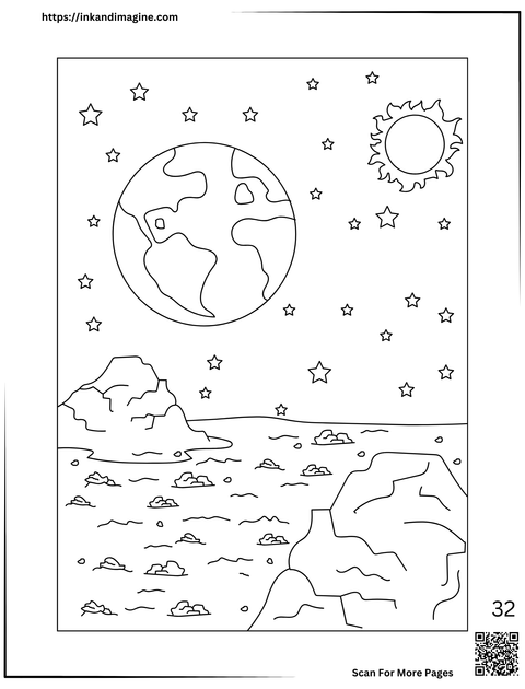 Space Coloring Page 32