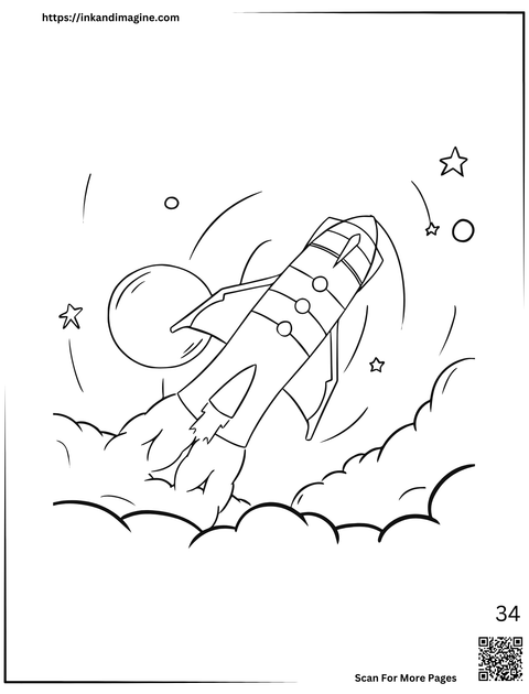 Space Coloring Page 34