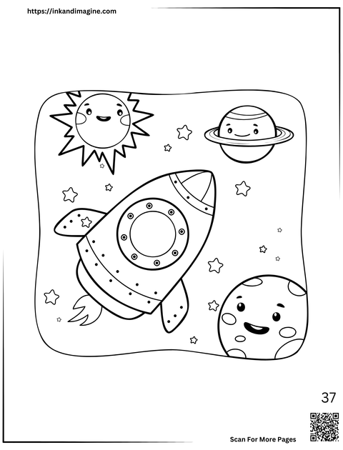 Space Coloring Page 37