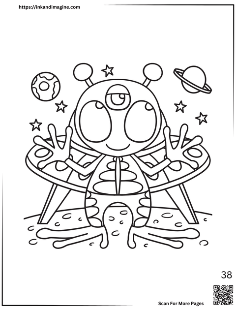 Space Coloring Page 38
