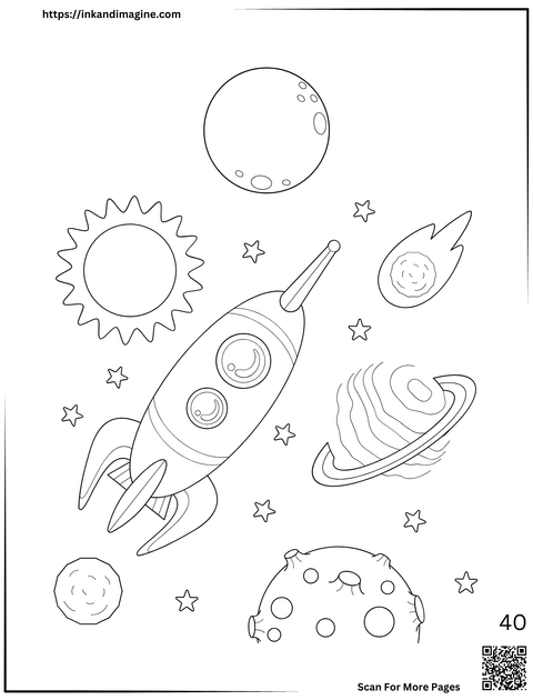 Space Coloring Page 40