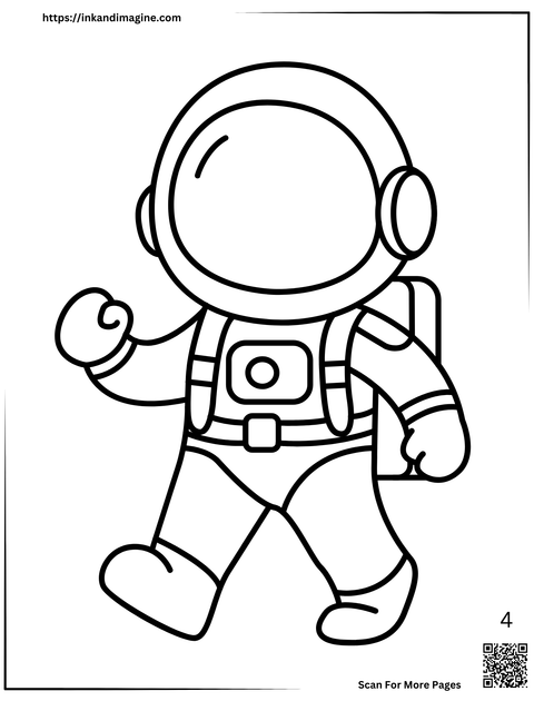 Space Coloring Page 4