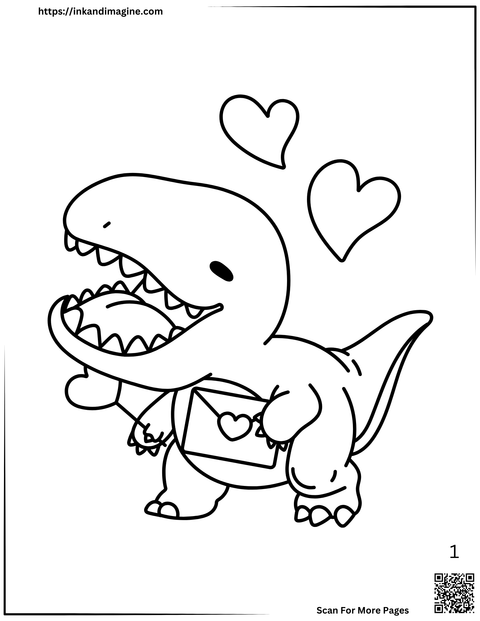 Valentine's Day Coloring Page 1