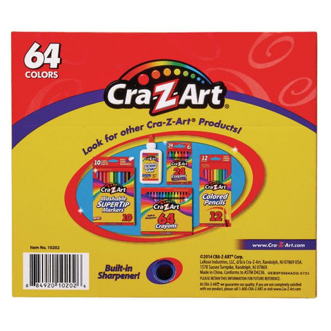 Cra-Z-Art Crayons, 64 Assorted Colors, 64/Pack