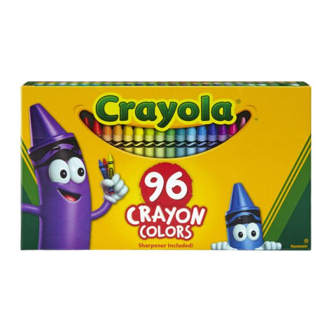 Crayola Standard Crayons With Built-In Sharpener, Assorted Colors, Big Box Of 96 Crayons