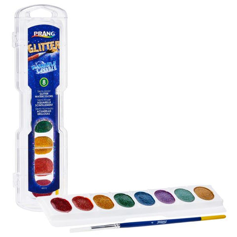 Prang Washable Glitter Watercolor Paint, Set Of 8