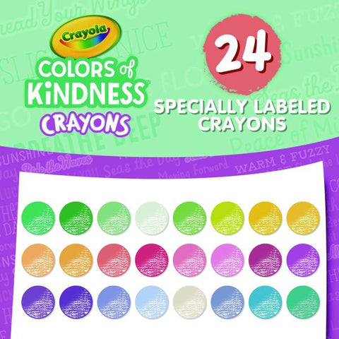 Crayola Colors of Kindness Crayons, Assorted, 24/Pack