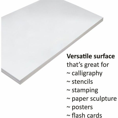 Pacon Tag Board, 12" x 18", 150 Lb, White, Pack Of 100