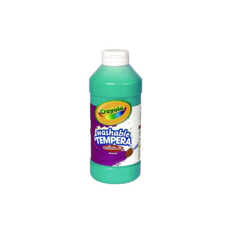 Crayola Artista II Washable Tempera Paint, Turquoise, 16 oz Bottle