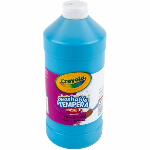 Crayola Washable Tempera Paint Artista II, 1 Quarts, Turquoise Blue