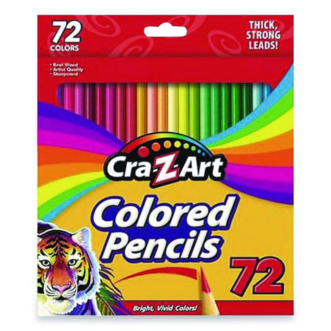 Cra-Z-Art Colored Pencils, 72 Assorted Lead and Barrel Colors, 72/Box